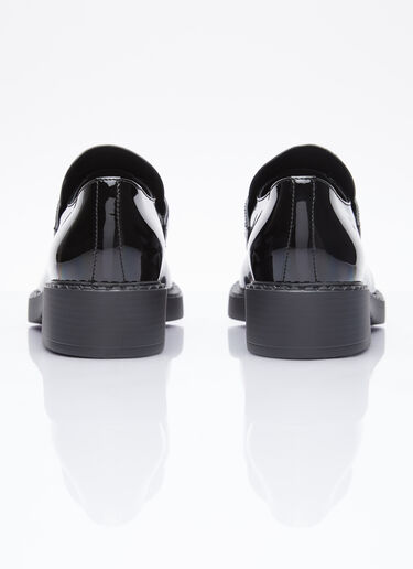 Prada Logo Plaque Loafers Black pra0253010