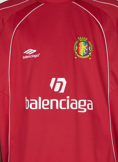Balenciaga Oversized Soccer Jersey Top Red bal0154025