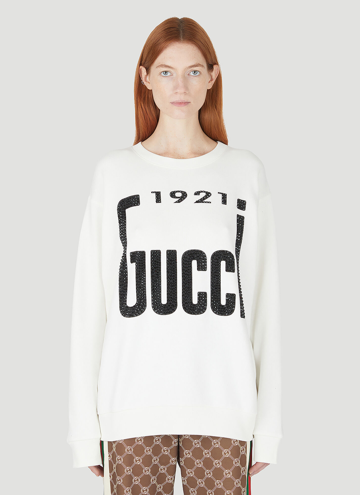 Gucci 1921 Logo Sweater In White