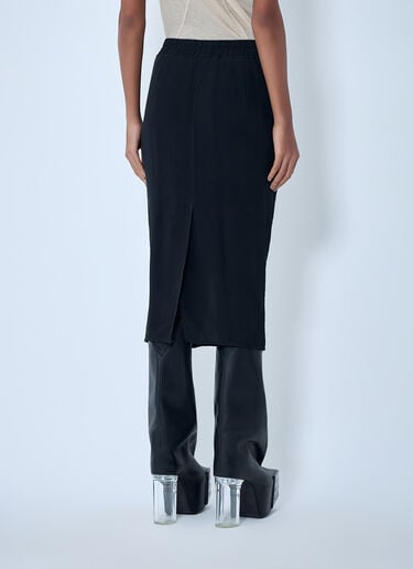 Rick Owens Elasticated Midi Skirt Black ric0263032
