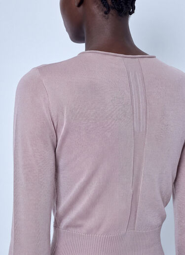 LN-CC® - Rick Owens: Slashed Cropped Pull Top - Pink Rick Owens Slashed Cropped Pull Top Pink ric0265033