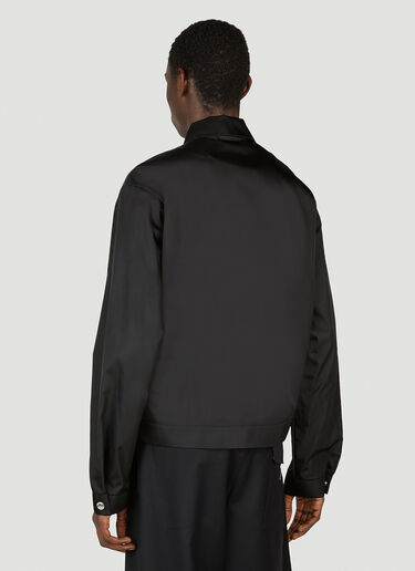 Prada Re-Nylon Leather Jacket Black pra0152025