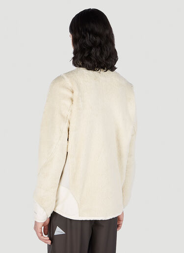 And Wander High Loft Fleece Jacket White anw0149007