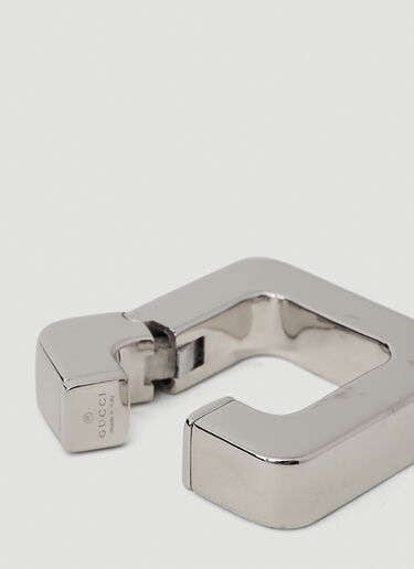 Logo Engraved Ear Cuff Gucci Logo Engraved Ear Cuff Silver guc0251228