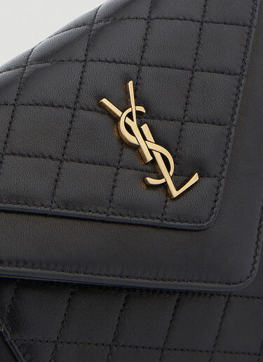 Saint Laurent Gaby Quilted Shoulder Bag Black sla0247159