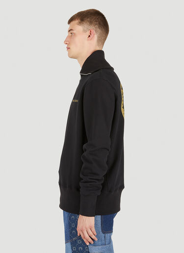 Ornament Half Zip Sweater Marine Serre Ornament Half Zip Sweater Black mrs0152008