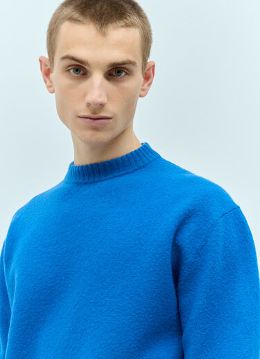 Jil Sander Crewneck Wool Sweater Blue jil0155003