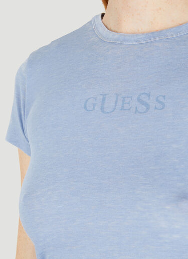 Guess USA 로고 프린트 T-셔츠 블루 gue0250013