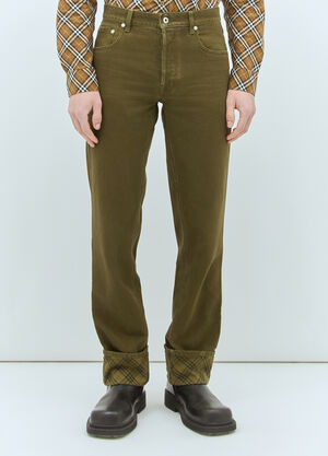 Burberry Twill Pants Brown bur0158007