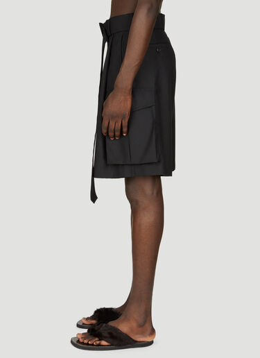 Dries Van Noten Wide-Belted Shorts Black dvn0156011