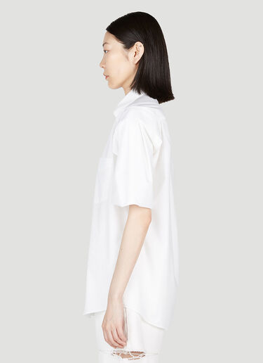 MM6 Maison Margiela Short Sleeve Shirt White mmm0253007