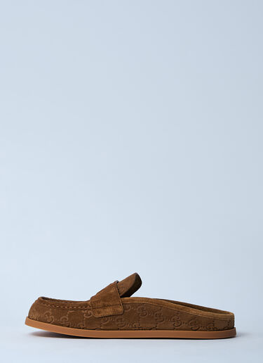 Gucci Sabot With Double G Mules Brown guc0259040