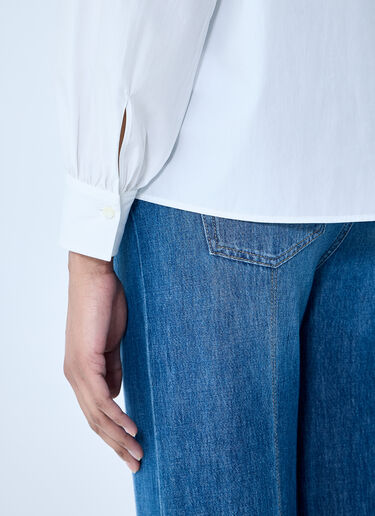 Chloé Embroidered Lavallière Shirt White chl0259007