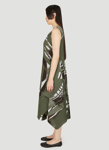 Issey Miyake Doro Pleats Dress Green ism0249010