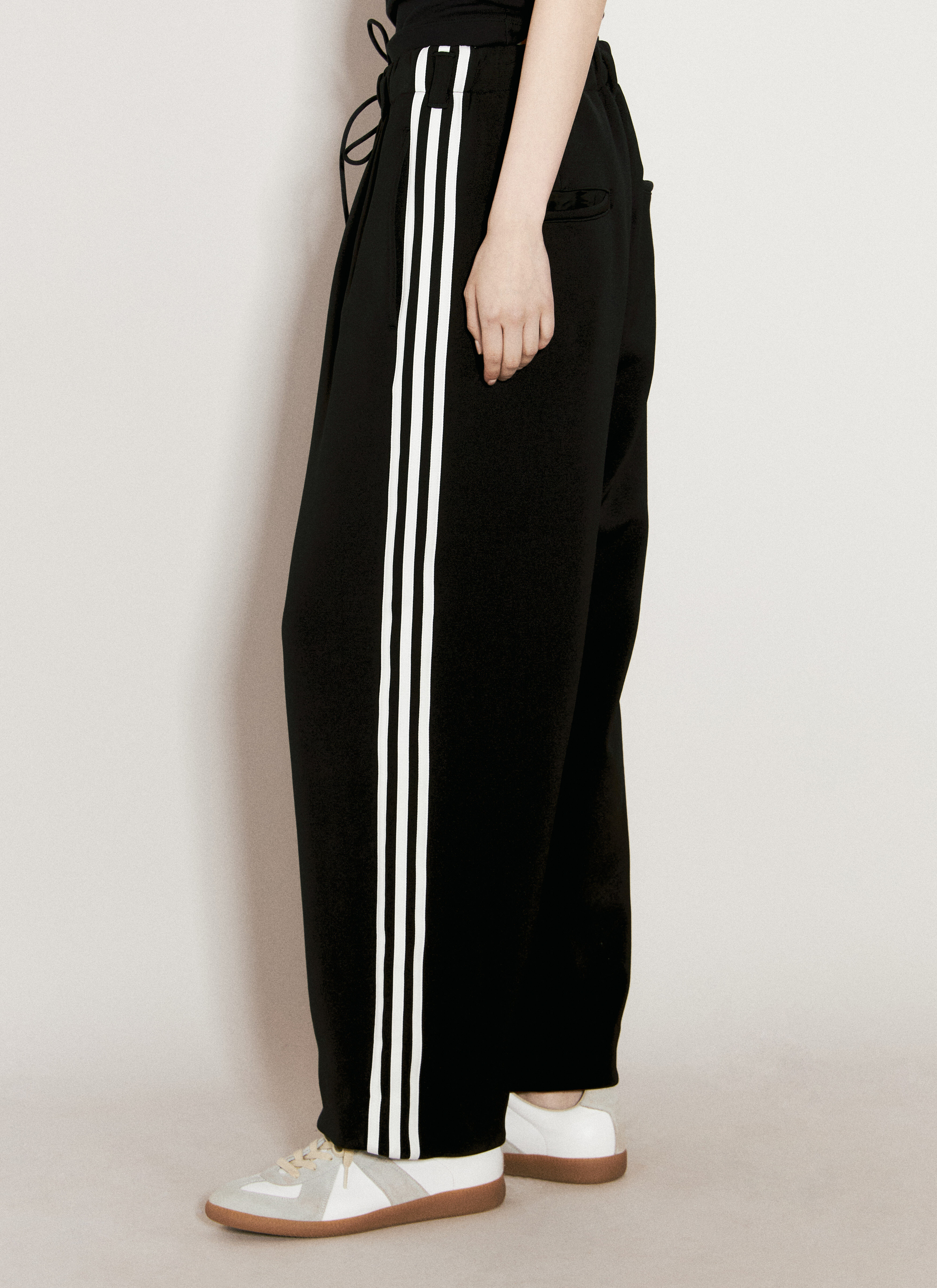 Black with white stripe track pants 2025