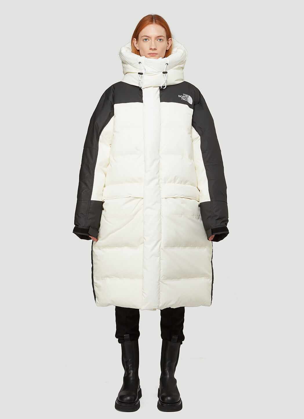 North face white and black coat outlet