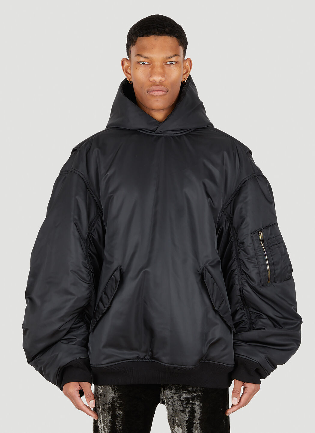 Pullover bomber on sale jacket