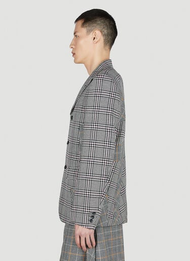 Comme Des Garçons Homme Plus Check Single Breasted Blazer Grey hpl0152008