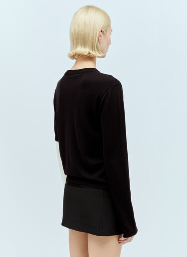 JW Anderson Contrast Sleeve Sweater Black jwa0255014