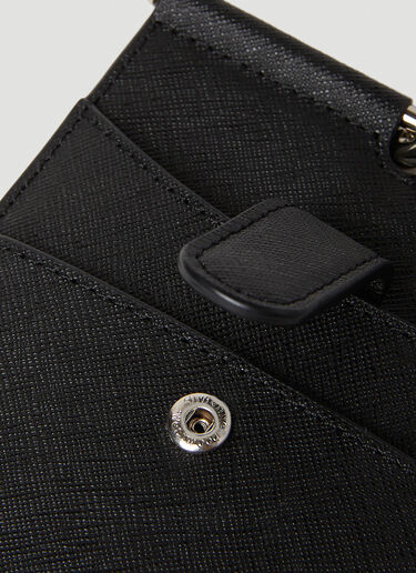 Vivienne Westwood Orb Plaque Passport Holder Lanyard Black vvw0152042