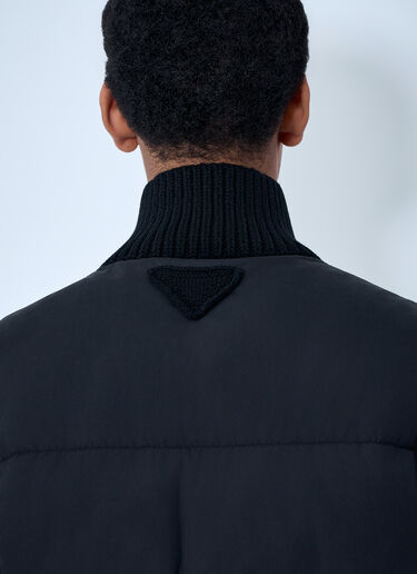 Prada High-Neck Puffer Jacket Black pra0163057