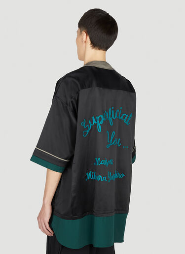 Maison Mihara Yasuhiro Mix Layered Bowling Shirt Black mmy0152009