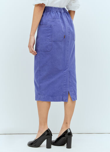 Max Mara Canvas Pencil Skirt Purple max0256067