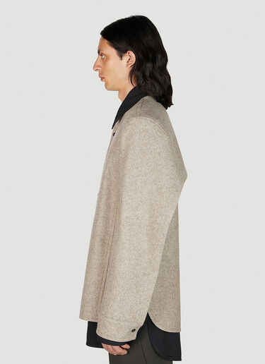 Wool Flannel Double Shirt Bottega Veneta Wool Flannel Double Shirt Beige bov0154011