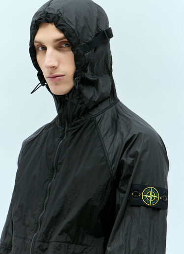 Stone Island 连帽防风夹克  黑色 sto0156033