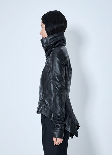 LN-CC® - Rick Owens: Naska Biker Jacket - Black Rick Owens Naska Biker Jacket Black ric0265004