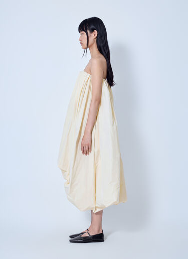 Jil Sander Strapless Draped Dress Beige jil0266020