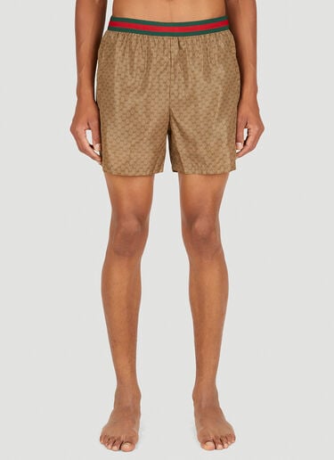 GG Swim Shorts Gucci GG Swim Shorts Camel guc0150109