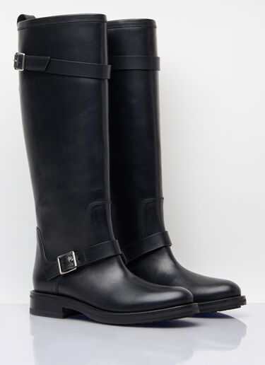 Saint Laurent River Leather Boots Black sla0257032
