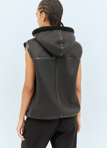 Gucci Reversible Shearling Vest Black guc0257029