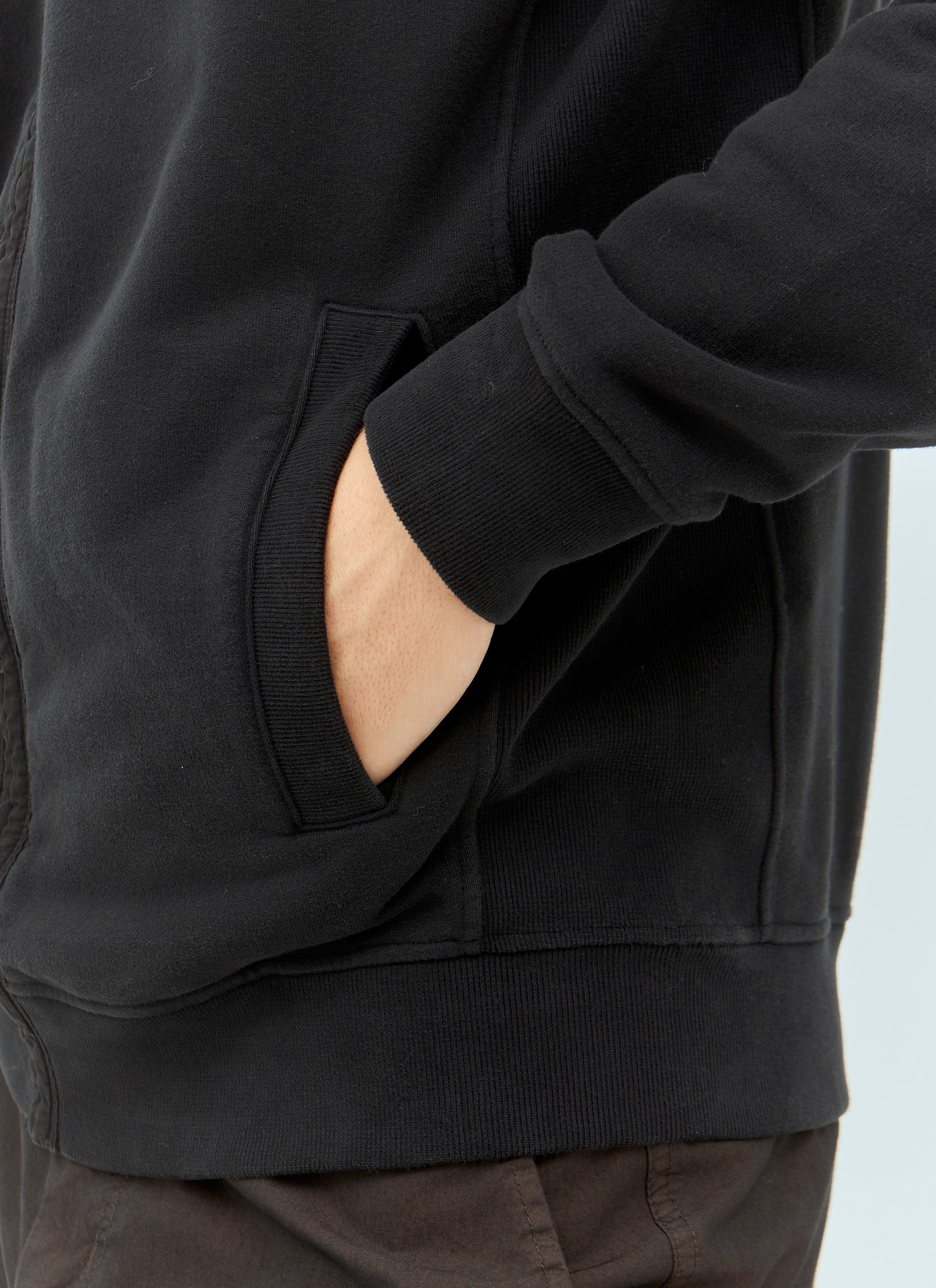Stone Island Men's' Logo Patch Zip-Up Sweatshirt in Black Stone Island Men's' Logo Patch Zip-Up Sweatshirt in Black