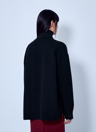 LN-CC® - Max Mara: Double-Faced Wool-Blend Overshirt - Black Max Mara Double-Faced Wool-Blend Overshirt Black max0266017