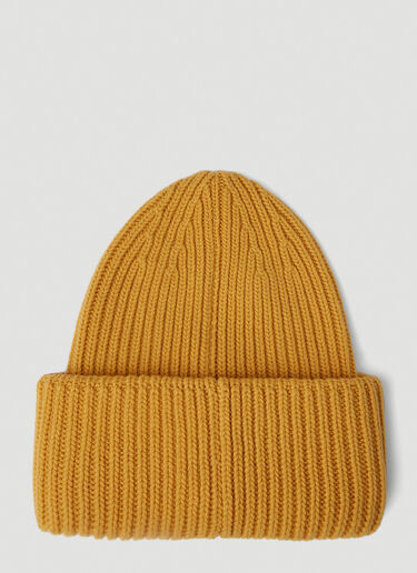8 Moncler Palm Angels Logo Patch Beanie Hat Yellow mpa0351006