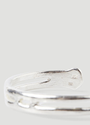 Our Legacy Knochen Bangle Bracelet Silver our0346014