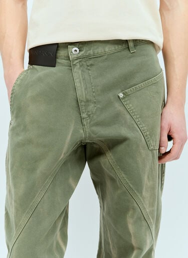 JW Anderson Twisted Workwear Jeans Green jwa0156003