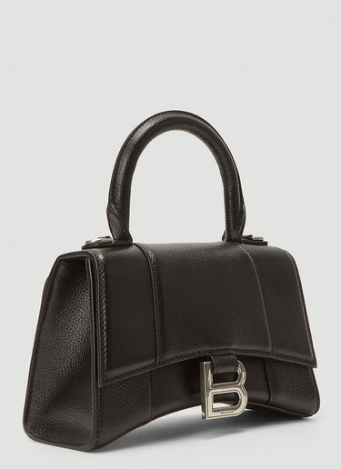 Balenciaga Hourglass Top Handle Extra Small Bag Black bal0243055