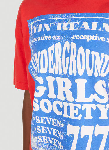 Come Tees Underground Girls Society Raver Tシャツ レッド com0349001
