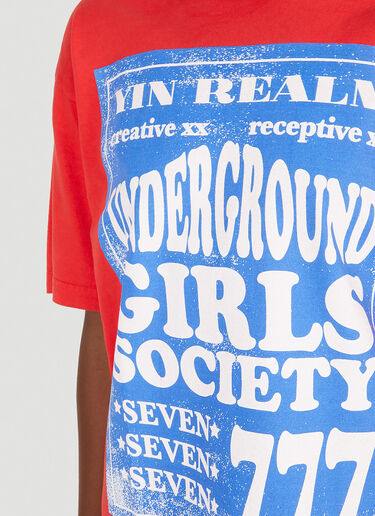 Come Tees Underground Girls Society 레이버 티셔츠 레드 com0349001