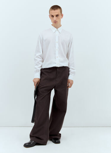 Stripe Button-Up Shirt Acne Studios Stripe Button-Up Shirt White acn0157009