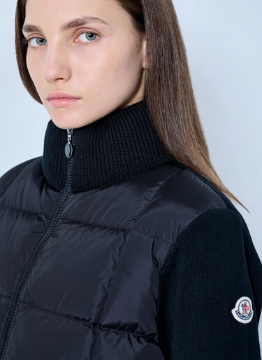 LN-CC® - Moncler: Padded Zip Vest - Black Moncler Padded Zip Vest Black mon0266043
