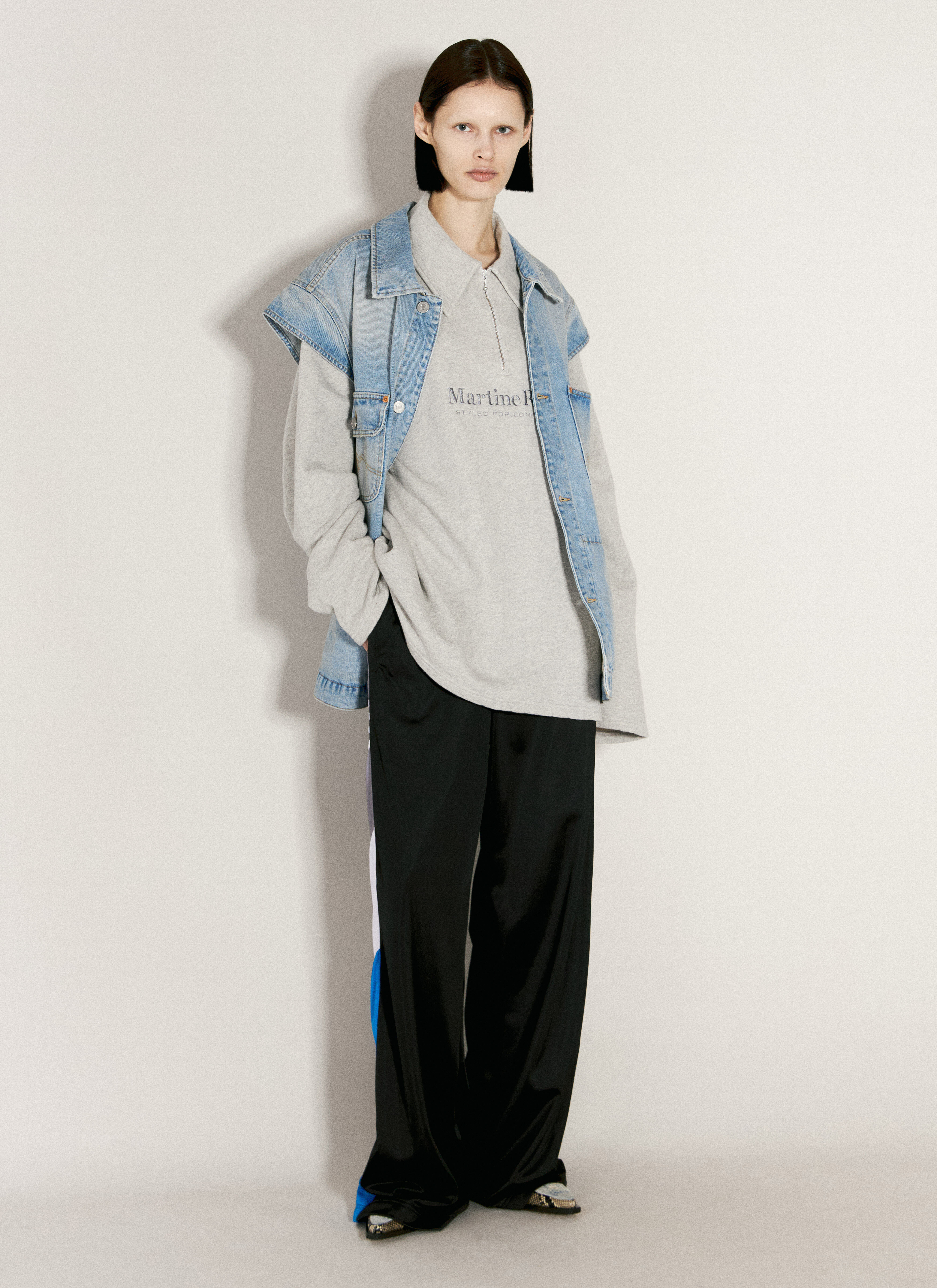 Martine Rose Women's' Logo Embroidery Zip-Up Polo Sweatshirt