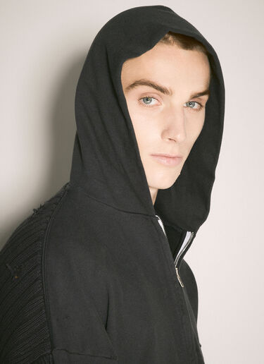 Balenciaga Patched Hooded Sweatshirt Black bal0158007