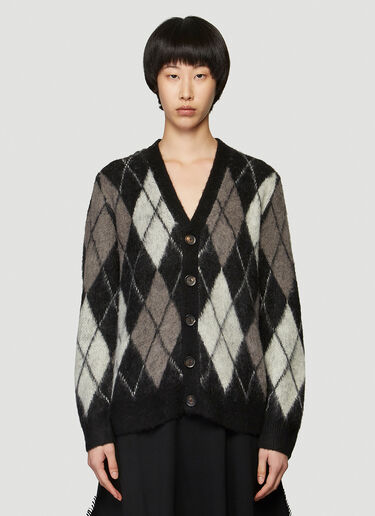 Pringle of Scotland Argyle Monochrome Cardigan Black pos0340008