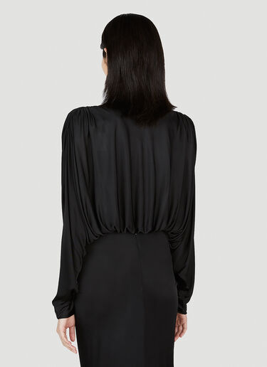 Saint Laurent 缩褶上衣 黑色 sla0252023