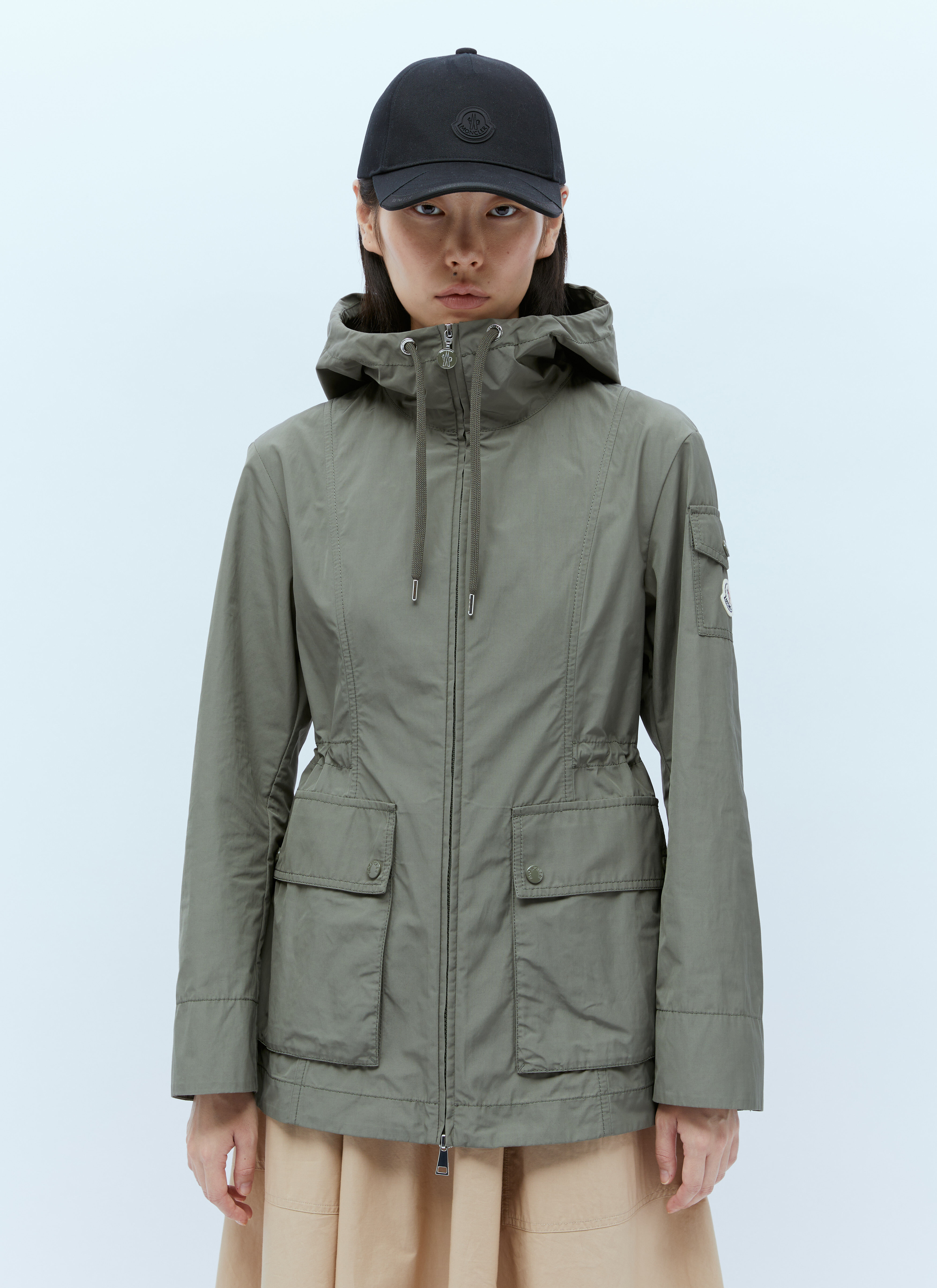 Moncler Leandro Short Parka in Khaki LN CC