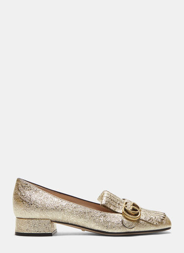 Gucci Metallic Loafers gold guc0229095